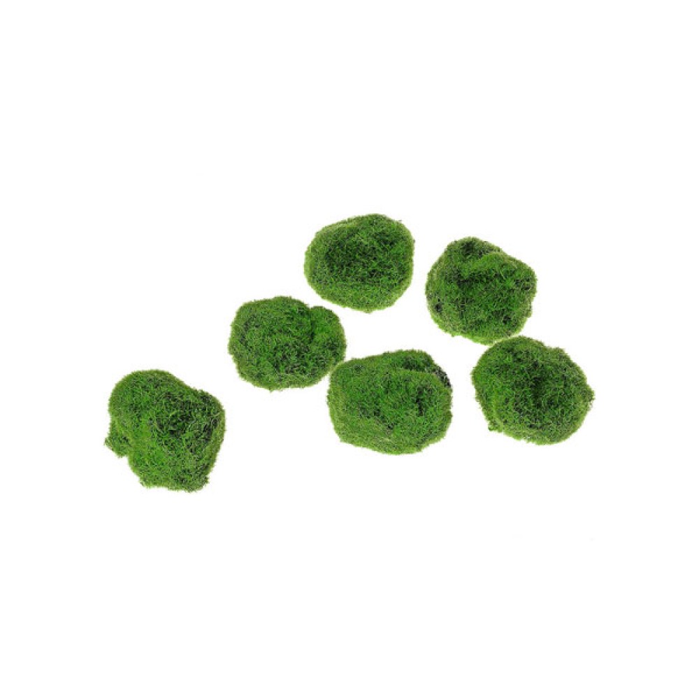 Artificial Moss Stones Assorted 6 Pack Small Artificial Greenery